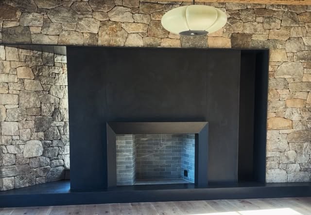 RW Tile stone fireplace surround
