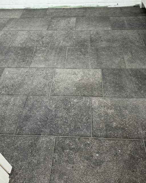Large-format gray floor