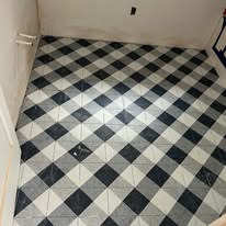 Checkerboard floor