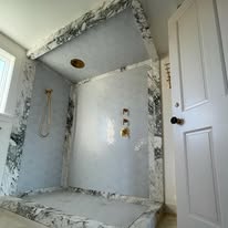 Stone shower surround