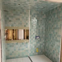 Mosaic shower wall